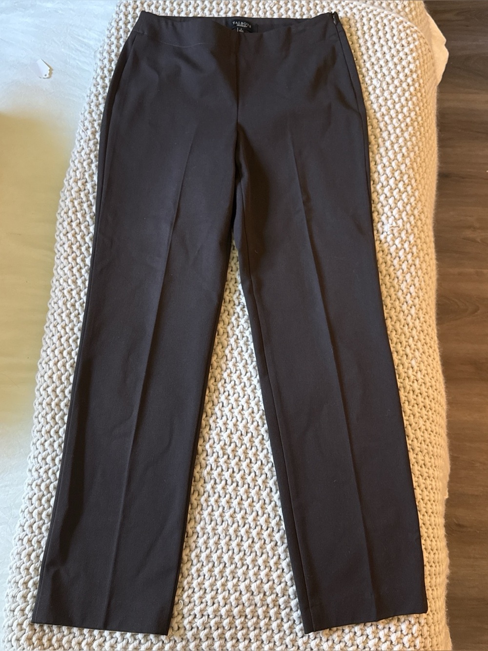 Talbots Heritage Brown Slim Fit Tailored  Trousers Dress Pants Size 4